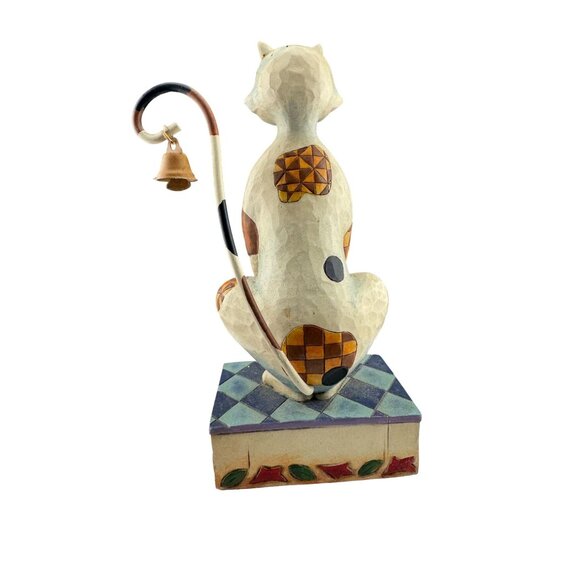 Jim Shore Cat Figurine "Vigilance" With Bell Tail 6" Tall Handcrafted Polyresin - Picture 3 of 4